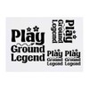 4 x 'Playground Legend Funny Text ' Temporary Tattoos -