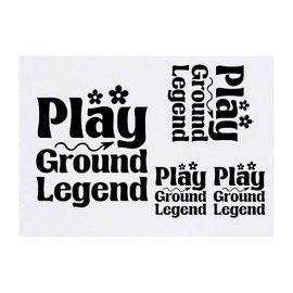 4 x 'Playground Legend Funny Text ' Temporary Tattoos - Water Resistant, Skin-Safe, Non-Toxic Transfers, Mixed Sizes (TO00081232)