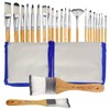 MeoZynxadril 24 Piece Brush Set, Acrylic Paints, Brush Set Made