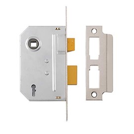 Yale P-M320-CH-65 3 Lever Mortice Sashlock, Visi Pack, Suitable for Internal Doors, Chrome Finish, 2.5 Inch/64 mm