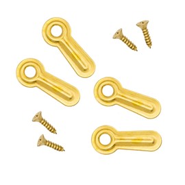 Poster Palooza 1" Brass Photo Frame Turn Button Fasteners with Screws Pack of 10 Picture Frame Hardware Backing Clips