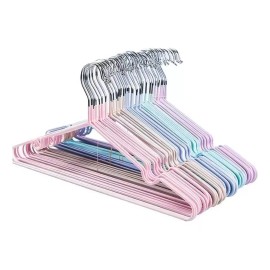 TodoPerchas 10 Ganchos Ropa Metalicos Antiderrapantes Calidad Premium