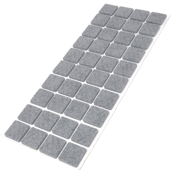 Adsamm Adsamm? / 40 x Selbstklebende Filzgleiter/Grau / 25x25 mm/Quadratisch/M?belgleiter