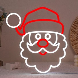 SUYUZUR Santa Claus Neon Sign Christmas Neon Light for Wall Decor Colorful LED Neon Sign Christmas Decor Santa Led Neon Sign for Bedroom Kids Room Backyard Cafe Christmas Tree Party Decoration