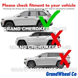 Window Deflectors Smoke Tinted Tape-On Side Window Vent Visor Deflectors Rain Guards Compatible with Jeep Grand Cherokee 2022-2025 - 6 pcs. GW0945