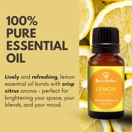 Lemon Essential Oil for Diffuser Aromatherapy – Best of Nature 100% Pure Undiluted Oils for DIY, Home Fragrance, and Topical Use