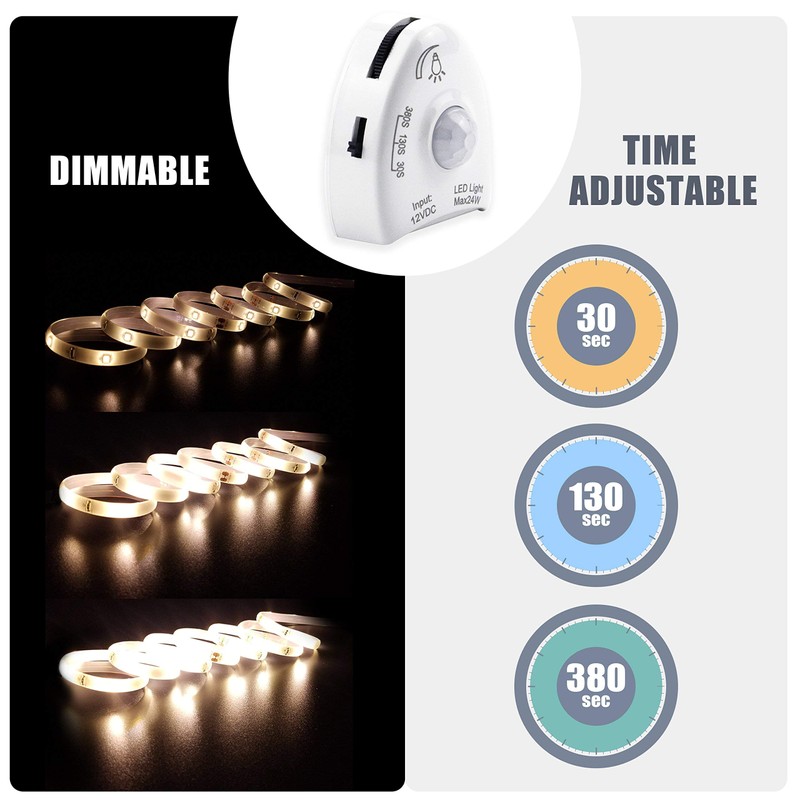 illumiForce Under Bed Lights Motion Sensor, Motion Activated Bed Lighting,
