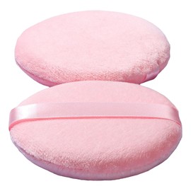 Powder Puff Large Loose Powder Puff Extra Large 2 Pieces Round Fluffy Powder Puff Thick Type Makeup Puff Large Puff for Body Powder Ultra Large Face Powder Puff Diameter 4.1 inches (105 mm) Thickness