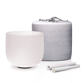 ALIOTH E Note Crystal Singing Bowl Solar Plexus Chakra 7 inch with Carry Case Bag and Singing Bowl Mallet