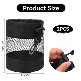 Mozeat Lens 2Pcs Golf Balls Storage Bag,Nylon Mesh Golf Ball Bags, Golf Pouch Bags Golf Ball Pouch Drawstring Golf Tees Pouch Bag Golf Bag Organizer Golf Ball Holder