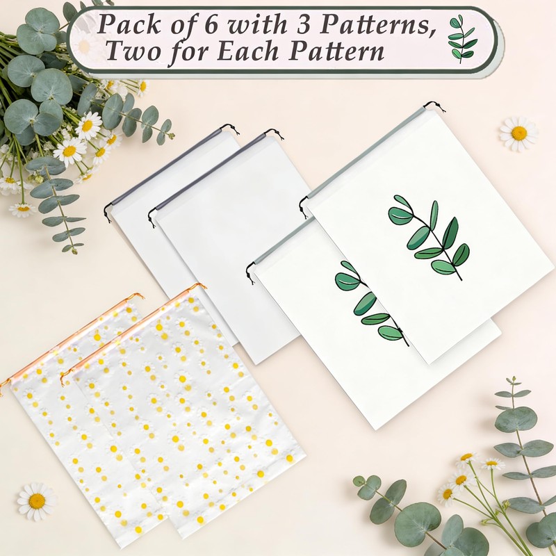 Clear Shoe Bags for Travel 15.7” x 11.8”, 3 Pattern