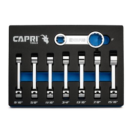 Capri Tools 1/2 in. Drive Torque Adapter Set, 12-Point Box End, 9/16 to 1 in., SAE, 8-Piece with Mechanic's Tray