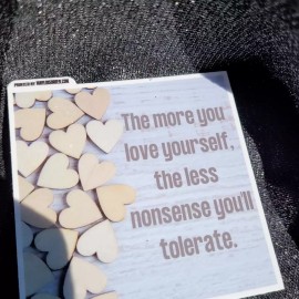 MoonlightJadeArt STKR001 Motivational Inspirational STICKER The More You Love Yourself the Less