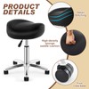 Maxdot 2 Pack Extra Thick Saddle Stool with Wheels Ergonomic
