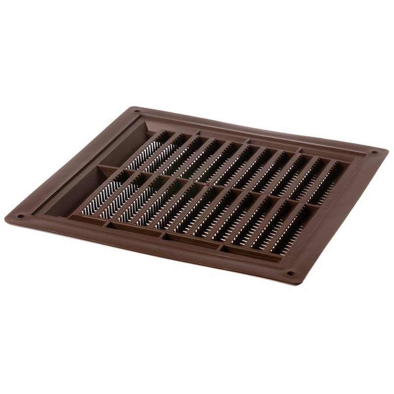 150 x 150 mm Brown Plastic Ventilation Grille – Exhaust