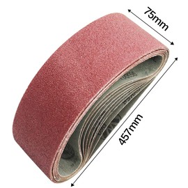 FEIHU Sanding Belts 75x457 mm,Abrasive Belts Assorted.Each 3x40/80/120/180/320, Sanding Belt Set, for Belt Sander| polishing Resin,Metal, Wood (15 Pieces)