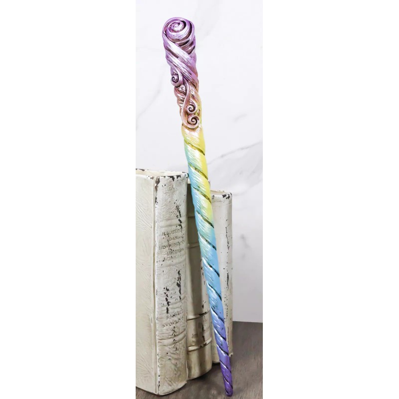 Wizards Fantasy Cosplay Rainbow Unicorn Horn Magic Wand Staff Prop