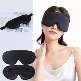 여행용 빛차단 수면안대 1p 숙면용 조절식 눈가리개 Travel Sleep Mask Blindfold Adjustable Eye Mask for Sound Sleep 1pc [No.01 3D Sleep Mask Black]