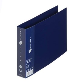 Plus FC-141RF NV 2-Ring File, Super Economy A5 Horizontal Width 1.4 inches (35 mm), Navy (5 Books Set)