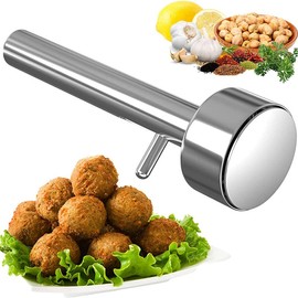 Falafel Spoon Meatball Maker Stainless Steel Professional Falafel Mold, Easily Scoop and Drop Falafel, Meatballs, etc.