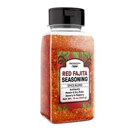 Unpretentious Red Fajita Seasoning, 12 oz, Spice Blend, Peppery & Savory, Fajitas & Tacos
