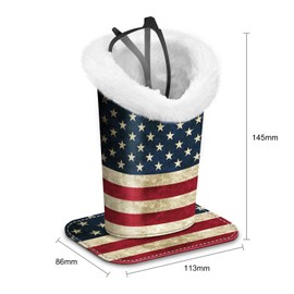 Fintie Plush Lined Eyeglasses Holder, Glasses Stand Case, Anti-scratch Glasses Storage Organizer for Desk, Nightstand, Office, US Flag