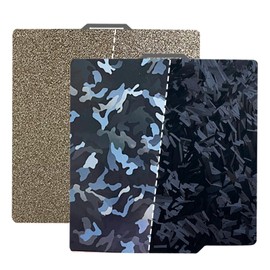 Wefuit 2pcs with 3 Patterns Smooth Camouflage+High Rise Build Plate and Textured PEI Sheet 257x257mm, Double Sided Flexible 3D Printer Platform for Bambu Lab A1/X1/X1C/X1E/P1P/P1S 3D Printers