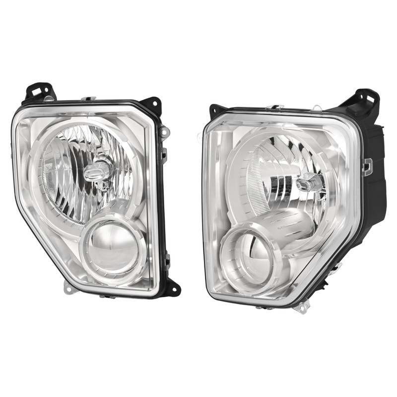 HECASA Pair Headlights Compatible with 2008-2012 Jeep Liberty Replacement for