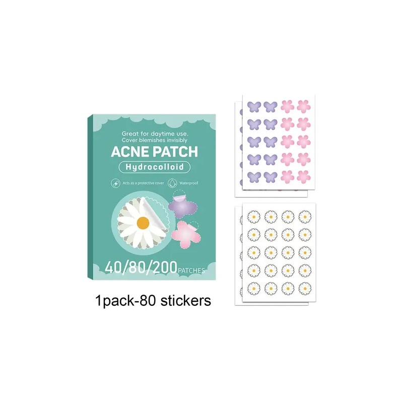40/80/100/200pcs Pe Acne Patch Skincare Cute Design