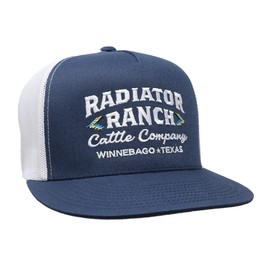Rodeo Time Dale Brisby Radiator Ranch All-Around Adjustable Snapback Hat (US, Alpha, One Size, Navy/White)