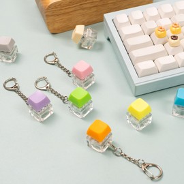 Keyboard Fidget Toy - 12pcs Pop Fidget Toys Clicker Keychain Keyboard Fidgets Toy for Adult Stress Relief