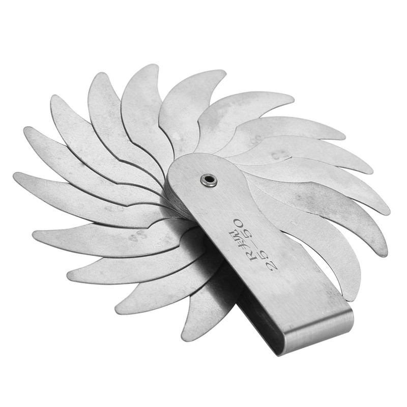 Stainless Steel Radius Fillet Gauge External Internal Concave Convex Measuring