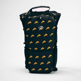 RaveRunner Hydration Pack - Pizza Anti Theft Backpack - 2L Water Bladder for Raves & Festivals -Ideal for Running, Hiking, Cycling & Outdoors