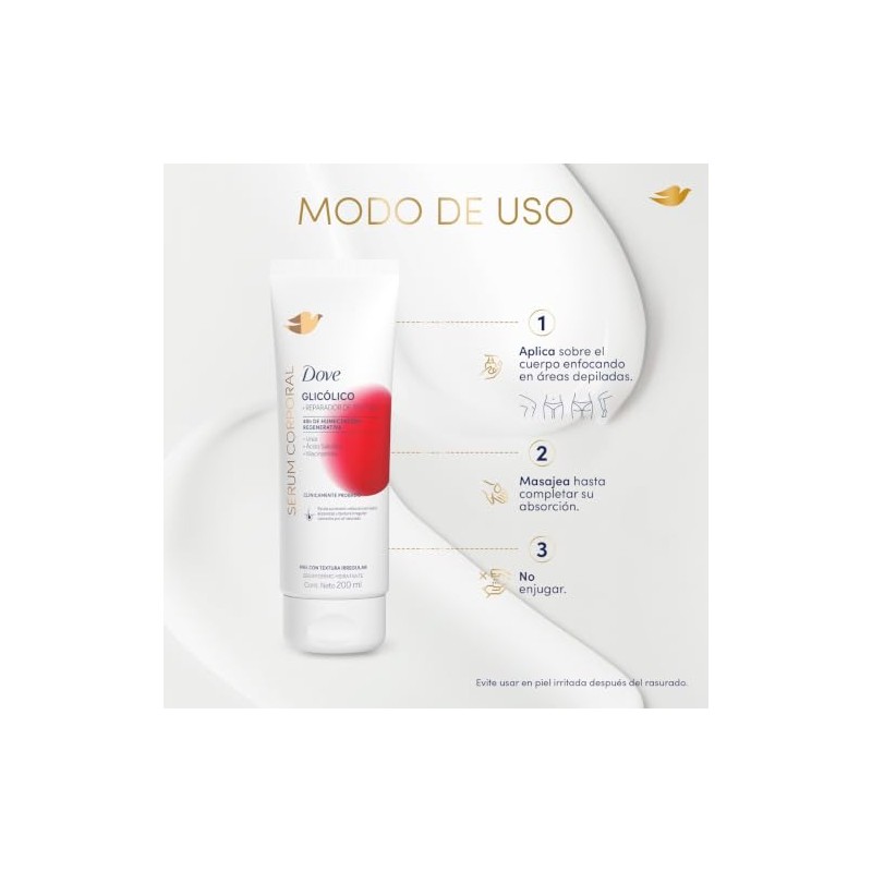 Dove Sérum Corporal Glicólico Reparador de Textura 200 ml