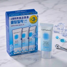 Cell Fusion C Aquatica Cooling Sunscreen 35ml x3 Triple Planning Hot Skin / 셀퓨전씨 아쿠아티카 쿨링 썬스크린 35ml x3개 트리플기획 열감있는 피부
