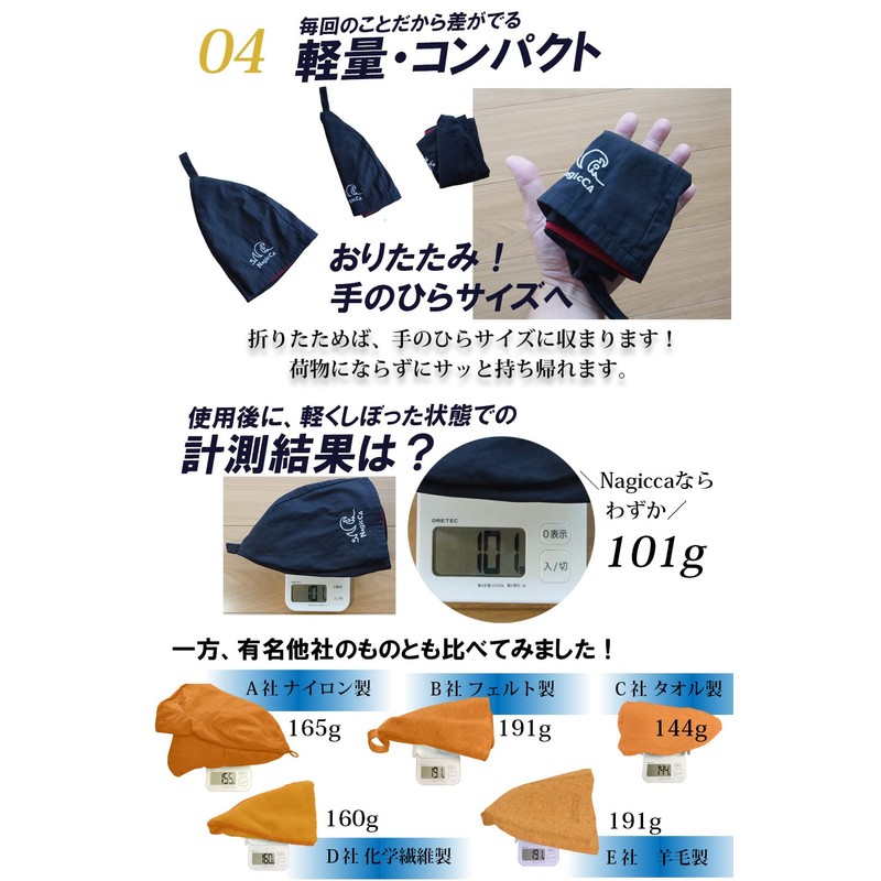 [Nagicca] サウナハット コットン100％ 裏地メッシュ 速乾 耳すっぽり 大きいサイズ メンズ レディース 洗濯可