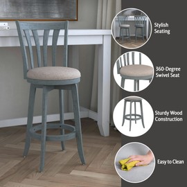 Hillsdale Furniture Savana, Blue Swivel Bar Stool
