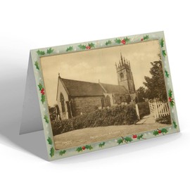 CHRISTMAS CARD - Vintage Nottinghamshire - Parish Church, N.E. Upton