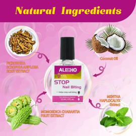 Alisyevaho Stop Nail Biting Treatment for Kids 3+, Thumb Sucking Deterrent, Bitter Taste, Clear, 0.4 Fl Oz