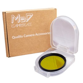 MaD Camera - 55mm Yellow Colour Correction Filter - Reduces Glare & Enhances Contrast - Premium Camera Lens Filter for DSLRs