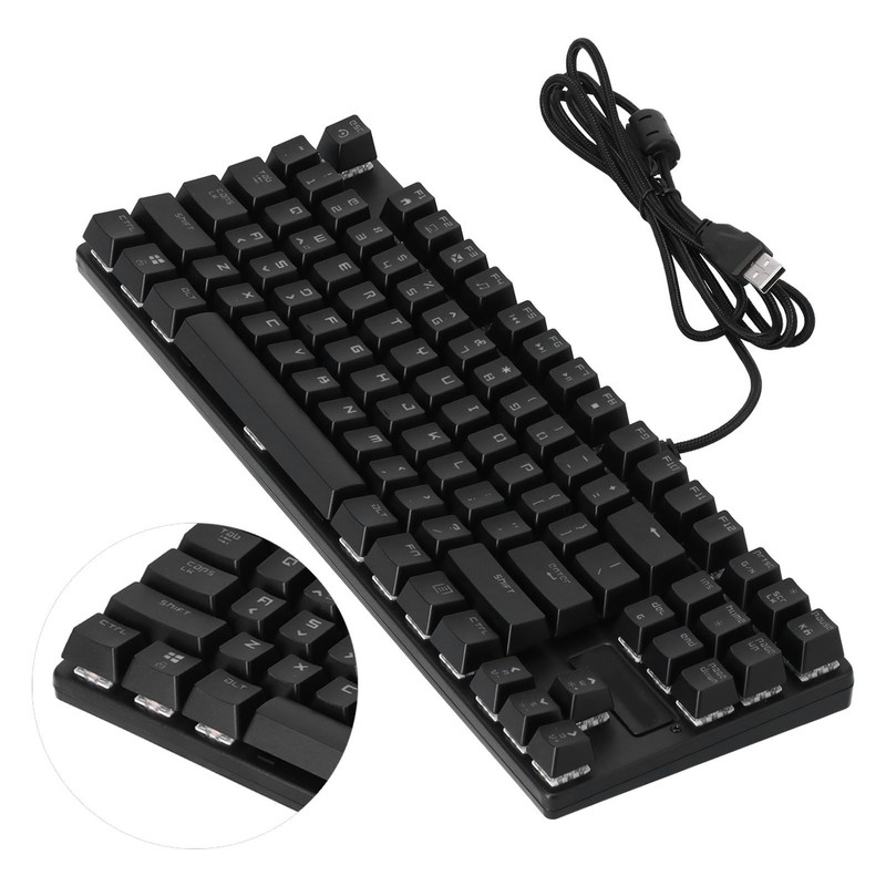 MAGIC REFINER Gaming Keyboard 87 Keys Portable Durable RGB Backlit
