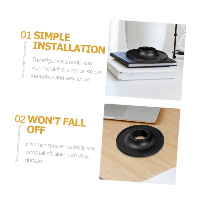 jojofuny 2pcs Aluminum Alloy Speaker Base for Stand Solid Support