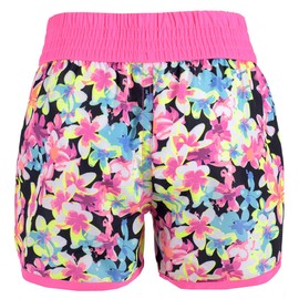 Maui AND Sons Salida de Playa para Mujer, Tipo Shorts en Color Rosa con Estampado Flores. (CH)