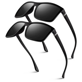 GQUEEN Retro Polarized Sunglasses Men Womens Sports UV400 Protection Rectangular Square Frame