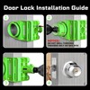 Geinxurn 1-3/8" - 1-3/4" M2 Steel Door Lock Installation Kit