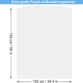 Extra Large Clear Plastic Storage Bags 100cm x 150cm Reusable Moving Bag (5)