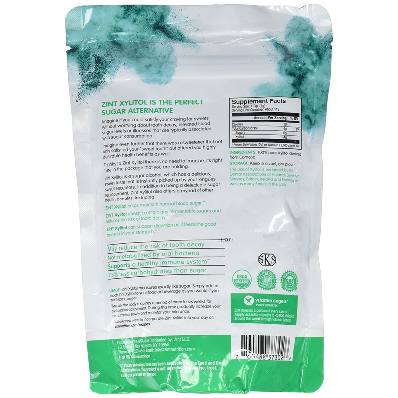 Z!NT Xylitol Sweetener Bag, 16 Ounce