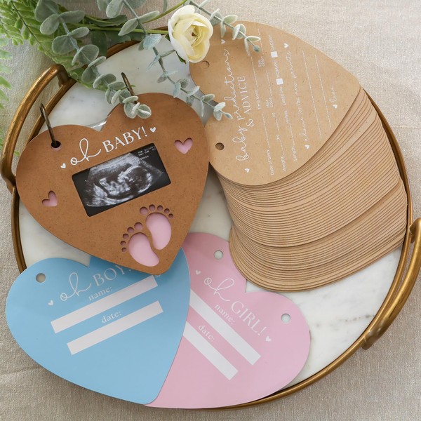 Kate Aspen Advice Book Heart Shape Baby Shower Game/Activity, One