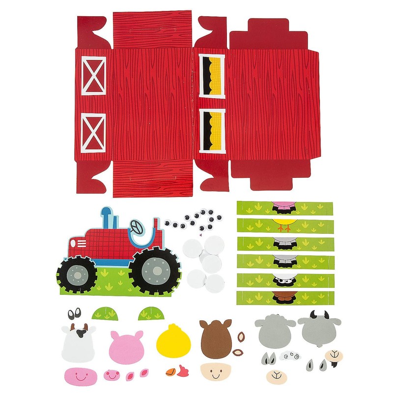 Fun Express Farm Scene Egg Decorating Craft Kit – Makes