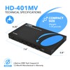 OREI HDMI Switcher 4 in 1 Out with Quad Screen